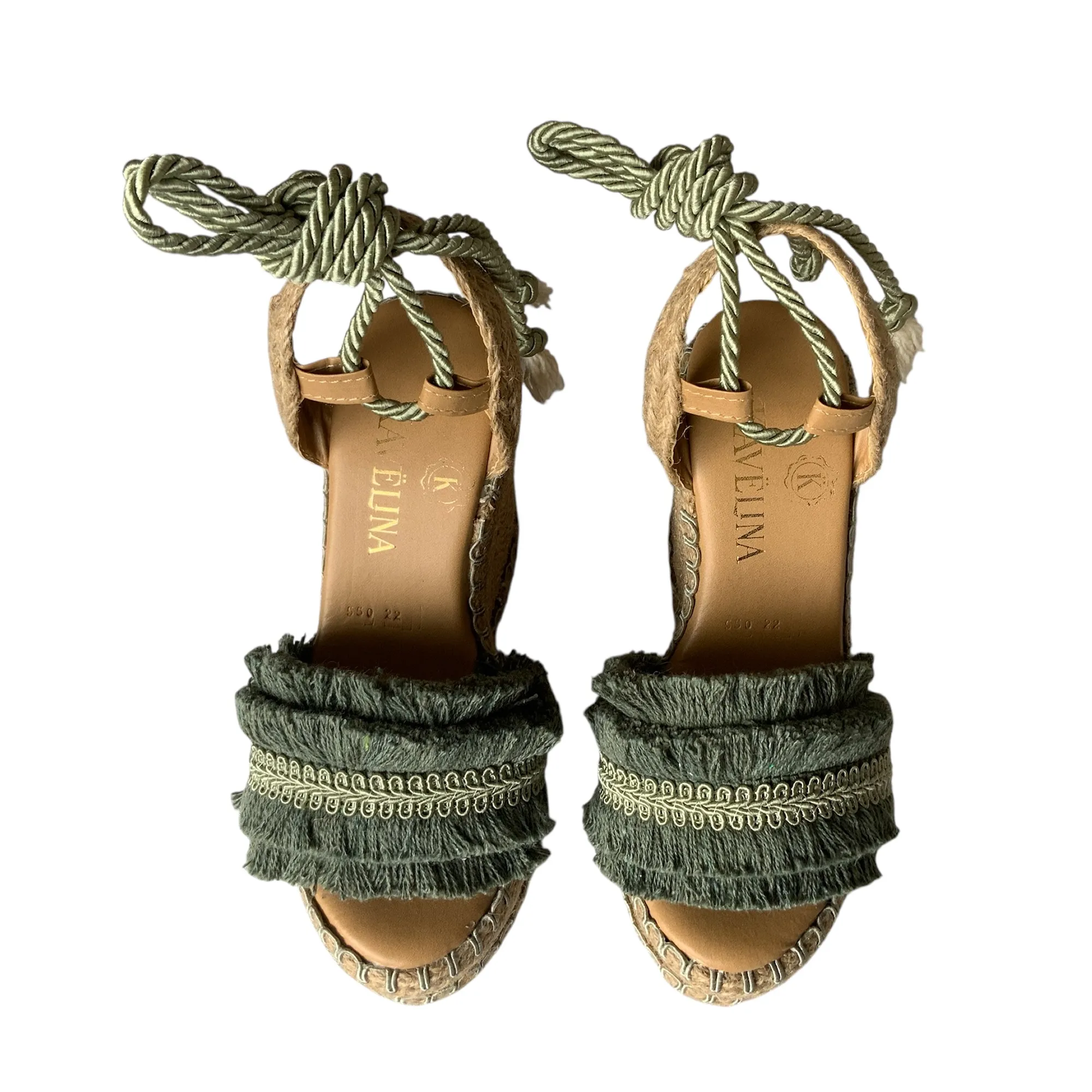 JADE KAVËLINA Green espadrilles